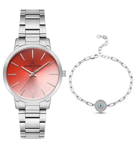 Daniel Klein Silver Çelik Sade Şık Kadın Kol Saati+%100 Çelik Bileklik Hediye (Gümüş)
