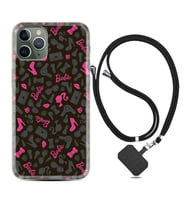 Apple iPhone 11 12 13 14 Pro Max Kılıf Boyun Askılı Silikon Barbie and Shoes 1413