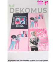 DEKOMUS İLE LİSANSLI YENİ SEZON BARBIE A4 2 ADET KARELİ VE 2 ADET ÇİZGİLİ DEFTER KIRTASİYE SETİ (Pamuk Şeker)
