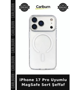 iPhone 17 Pro Uyumlu MagSafe Sert Şeffaf Cihaz Koruma Cep Aksesuarı Telefon Kılıfı