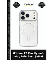 iPhone 17 Pro Uyumlu MagSafe Sert Şeffaf Cihaz Koruma Cep Aksesuarı Telefon Kılıfı