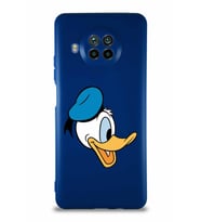 Xiaomi Mi 10T Lite Soft Premier Kapak Donald Duck-F Tasarımlı Silikon Kılıf - Lacivert (Şeffaf)