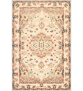 Eliana Home Baskılı, Yıkanabilir Kaymaz Taban Salon Halısı LNA0441 100x150 cm (Bej)