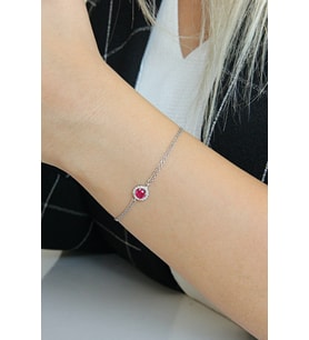925 Ayar Gümüş Zirkon Taşlı Bileklik - B077401