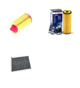 Bosch Filtre Bakım Seti Mercedes CLK 200 C209 2003-2009 Benzin Hava + Yağ f. + Polen Filtre Sardes