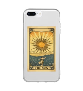 Iphone 7 Plus ve 8 Plus Uyumlu The Sun Tarot Tasarımlı Şeffaf Telefon Kılıfı