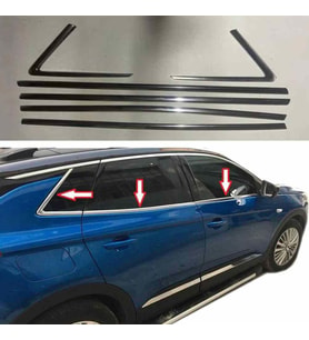 Opel Grandland X Cam Çerçevesi Kromu Komple Set 2017+ sonrası