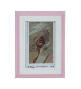 Pembe Beyaz Fotoğraf Çerçevesi – Modern Dekoratif Masaüstü Model 10X15