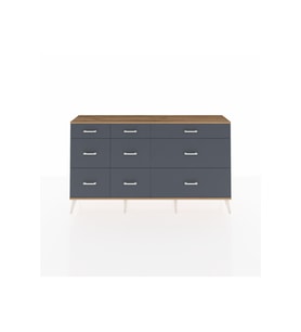 Arges Konsol 9 Çekmeceli  176x30x99 Çam-Çam/Antrasit