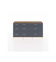 Arges Konsol 9 Çekmeceli  176x30x99 Çam-Çam/Antrasit