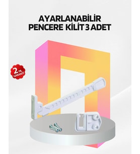 Mey İthalat® Cam Pencere Güvenlik Kilidi Açılma Sınırlayıcı Aparat 3 Adet