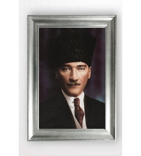 Gümüş Çerçeveli Atatürk Tablo cv1093