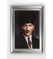 Gümüş Çerçeveli Atatürk Tablo cv1093
