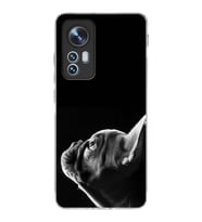 PrintiFy Xiaomi Mi 12 Pro ile Uyumlu Köpek 1 Kamera Korumalı Şeffaf Kılıf