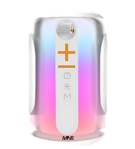 MN6 Pluse 8 Mikrofonlu Ses Bombası/son Çıkan/çift Bass/yankısız Mic/12 Saat Oynatma/mikrofonlu Hoparlör (Beyaz)