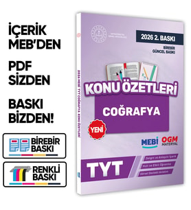 2026 YKS-TYT MEBİ-OGM Coğrafya Pratik Konu Özet Kitabı RENKLİ A4 Boyut Görsel Destekli BASKI ÜCRETİ
