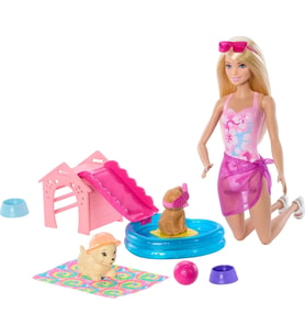 Barbie Köpekçikle Havuz Partisi Oyun Seti JBF35 (Çok Renkli)