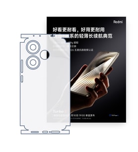 SChitec Redmi Turbo 3 Uyumlu Fullbody Arka Kaplama Hidrojel Koruyucu Film