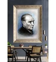 Gümüş Çerçeveli Atatürk Tablo za261