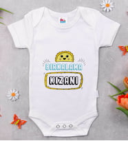 BK Kids Bırkalama Kızanı Tasarımlı Beyaz Bebek Body Zıbın-1