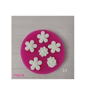 YY0174 Altılı Çiçek Silikon Kalıp