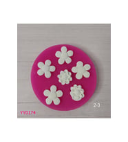 YY0174 Altılı Çiçek Silikon Kalıp