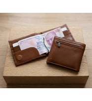 %100 Hakiki Deri Mıknatıs Kapamalı Kağıt Para Sıkıştırmalı Fermuarlı Kasik Erkek Cüzdan 11*9,5