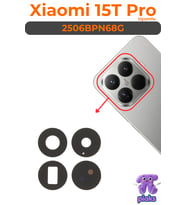 Xiaomi Mi 15T Pro Arka Kamera Camı Lensi Yapışkanlı Dış Cam 2506BPN68G Uyumlu