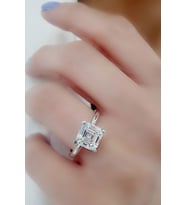 Sky Diamond Baget Tek Taş Yüzük