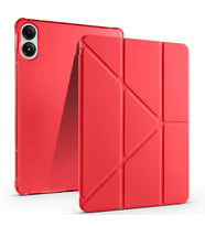 Xiaomi Redmi Pad Pro Kılıf Tri Folding Kalem Bölmeli Standlı Kılıf (Kırmızı)