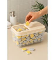 7,5 Lt Banyo Düzenleyici Kayar Kapaklı Toz Deterjan Saklama Kutusu