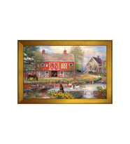 Manzara Temalı Kanvas Tablo 50 x 70 cm Gold Çerçeve