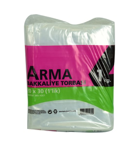 Naksan Naylon Torba Arma Şeffaf Bakkaliye Kuruyemiş Şeker Torbası 20x30 (1 lik ) Takribi 265 Adet 1000 Gr