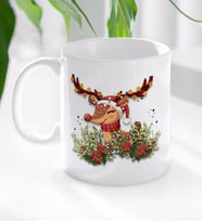 BK Gift Yılbaşı Tasarımlı Beyaz Kupa Bardak-2