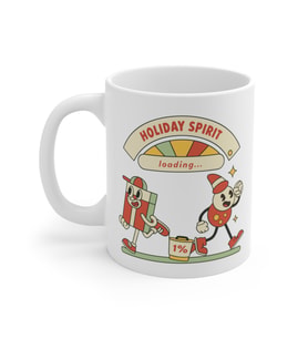 Holiday Spirit Loading Coffee Mug  - Komik Hediye Kupa  Ofis Arkadaşına Harika Hediye