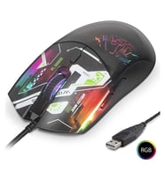 Mouse 7200 Dpi Rgb Geometrik Desenli - Siyah G306B