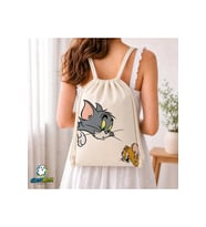 Tom ve Jerry Büzgülü Keten Çanta C340