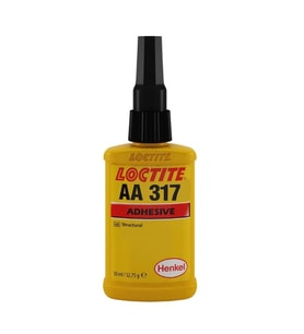 Loctite AA 317 Cam ve Metal İçin Akrilik Yapıştırıcı - 50 ml. (Standart)