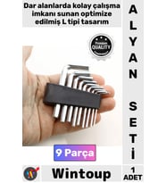 #AlyanAnahtar Profesyonel Dayanıklı Çelik Allen El Aletleri Takımı Şık Alyan Anahtar Seti 9 Parça