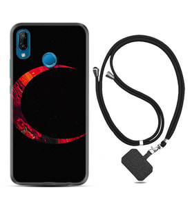 Huawei P20 Lite Mate 10 20 Lite Pro P40 Lite KılıfBoyun Askılı Silikon Red Moons 1747