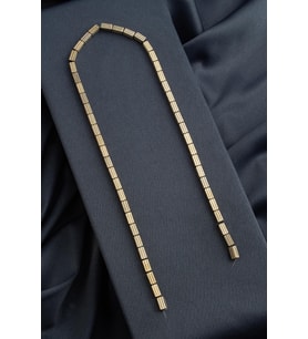 Hematit Doğal Taş Parlak Antik Sarı Dikdörtgen Kesim 4x8mm Dizi [AA]