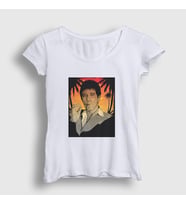 Presmono Kadın Beyaz Hawaii Film Scarface T-Shirt 250857tt (Beyaz)
