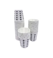 Kullan At Karton Bardak 6.5 Oz 100 Adet (Beyaz-İndigo)