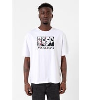 Horror Character Friends Beyaz Erkek Oversize Tshirt