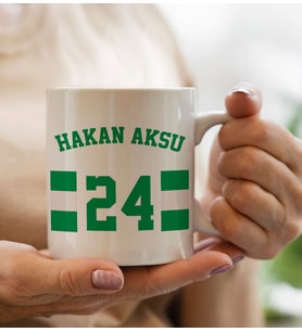 BK Gift Kişiye Özel İsimli Taraftar Beyaz Kupa Bardak-4, Arkadaşa Hediye, Doğum Günü Hediyesi