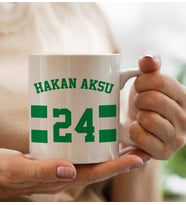 BK Gift Kişiye Özel İsimli Taraftar Beyaz Kupa Bardak-4, Arkadaşa Hediye, Doğum Günü Hediyesi