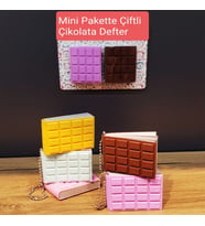Mini Çiftli Kakao Tablet Tasarımlı Not Defteri