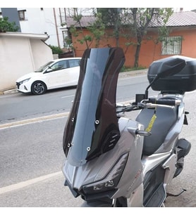 MOTOCAM Motolüx Wow 150  Ön Cam 2023-2026 Model 75cm Siyah Renkli 4mm UZUN