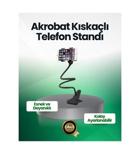 Akrobat Telefon Tutucu Masa ve Araç Kullanımına Uygun 360° Döner