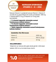 Nutraxin Vitamin C D Zinc 15 Efervesan Tablet (Çok Renkli)